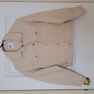 RSQ cream white denim jacket